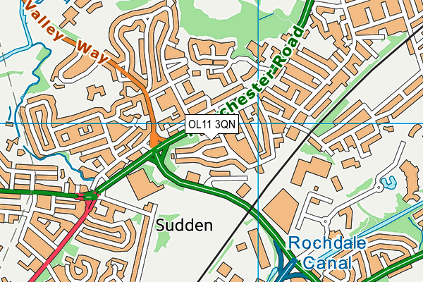 OL11 3QN map - OS VectorMap District (Ordnance Survey)