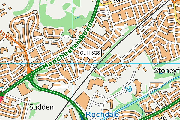 OL11 3QS map - OS VectorMap District (Ordnance Survey)