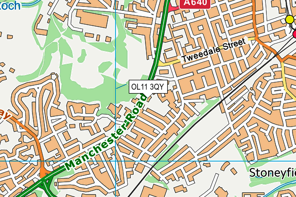 OL11 3QY map - OS VectorMap District (Ordnance Survey)