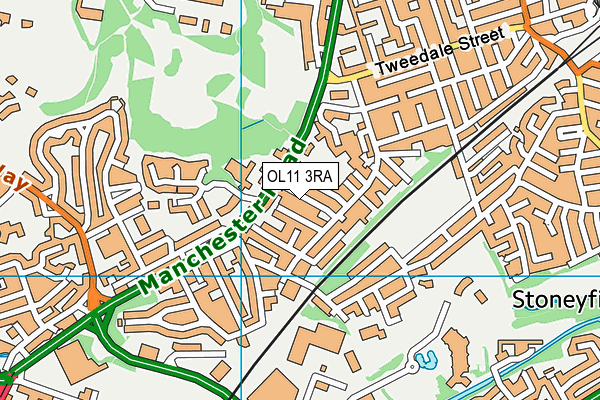 OL11 3RA map - OS VectorMap District (Ordnance Survey)