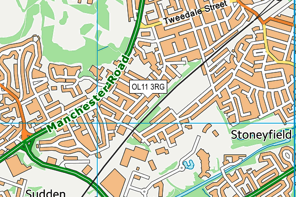 OL11 3RG map - OS VectorMap District (Ordnance Survey)