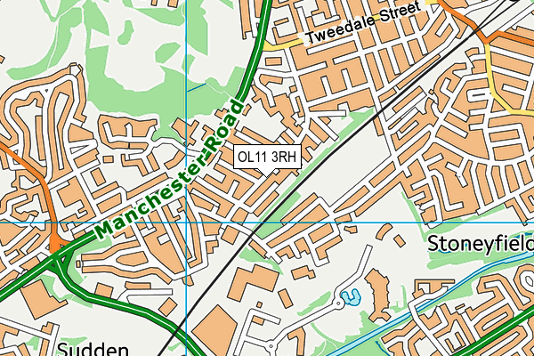 OL11 3RH map - OS VectorMap District (Ordnance Survey)