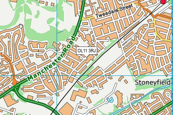 OL11 3RJ map - OS VectorMap District (Ordnance Survey)