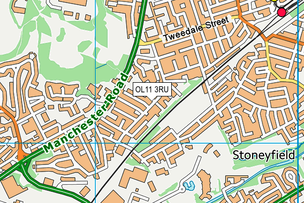 OL11 3RU map - OS VectorMap District (Ordnance Survey)