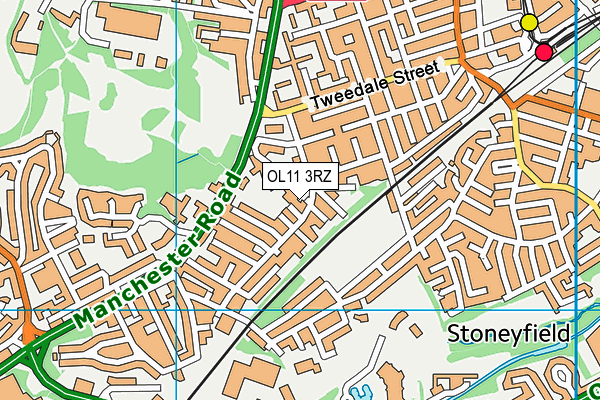 OL11 3RZ map - OS VectorMap District (Ordnance Survey)