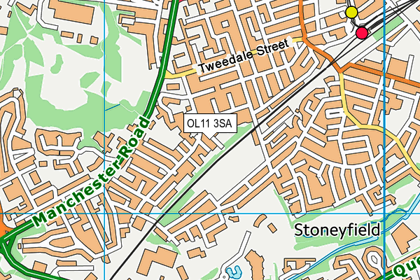 OL11 3SA map - OS VectorMap District (Ordnance Survey)