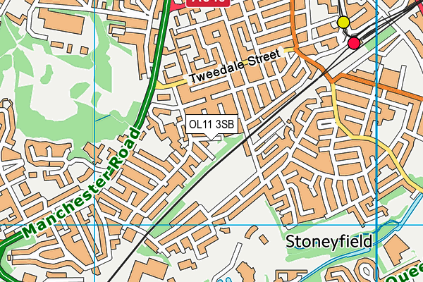 OL11 3SB map - OS VectorMap District (Ordnance Survey)