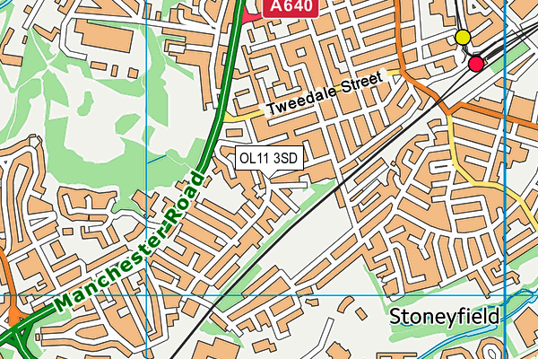 OL11 3SD map - OS VectorMap District (Ordnance Survey)