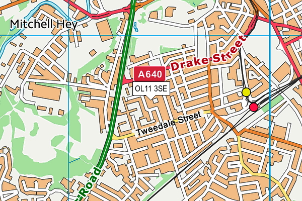 OL11 3SE map - OS VectorMap District (Ordnance Survey)