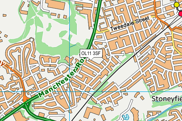 OL11 3SF map - OS VectorMap District (Ordnance Survey)