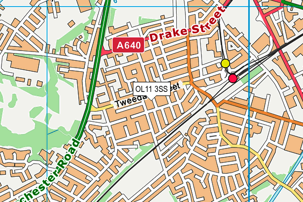 OL11 3SS map - OS VectorMap District (Ordnance Survey)