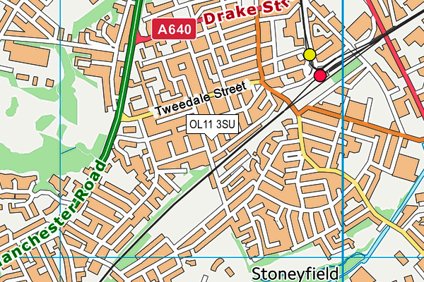 OL11 3SU map - OS VectorMap District (Ordnance Survey)