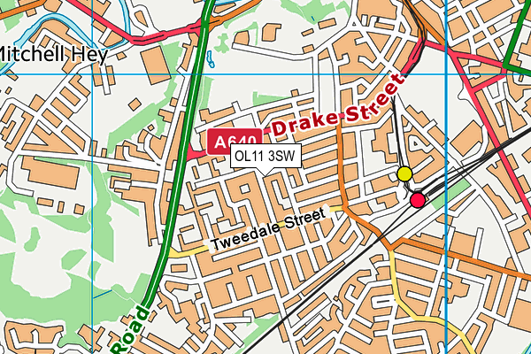 OL11 3SW map - OS VectorMap District (Ordnance Survey)