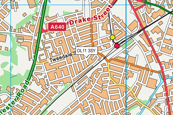 OL11 3SY map - OS VectorMap District (Ordnance Survey)