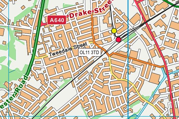 OL11 3TD map - OS VectorMap District (Ordnance Survey)