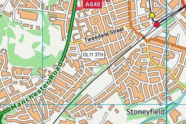 OL11 3TH map - OS VectorMap District (Ordnance Survey)