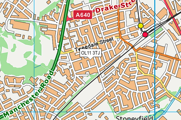 OL11 3TJ map - OS VectorMap District (Ordnance Survey)