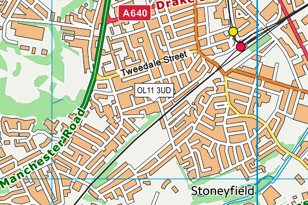 OL11 3UD map - OS VectorMap District (Ordnance Survey)