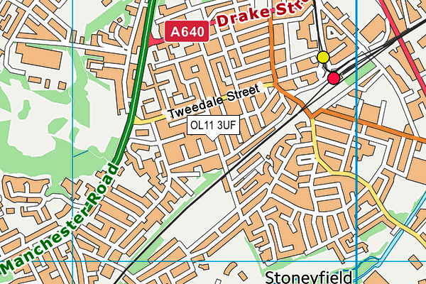 OL11 3UF map - OS VectorMap District (Ordnance Survey)