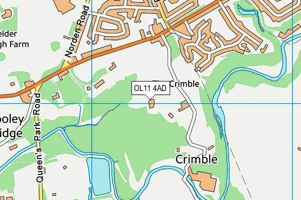 OL11 4AD map - OS VectorMap District (Ordnance Survey)