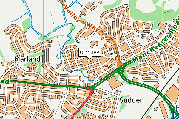 OL11 4AP map - OS VectorMap District (Ordnance Survey)