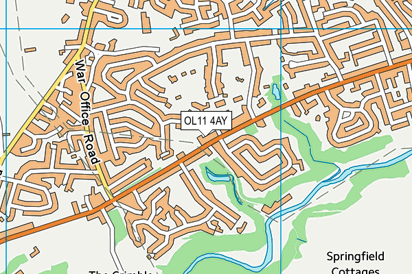 OL11 4AY map - OS VectorMap District (Ordnance Survey)