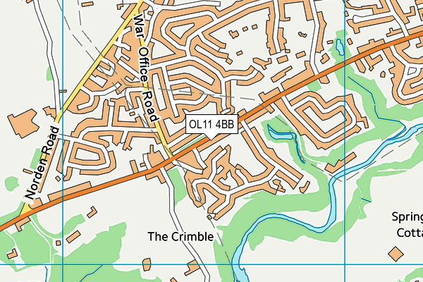 OL11 4BB map - OS VectorMap District (Ordnance Survey)