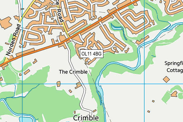 OL11 4BG map - OS VectorMap District (Ordnance Survey)