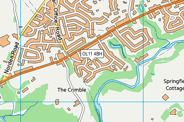 OL11 4BH map - OS VectorMap District (Ordnance Survey)