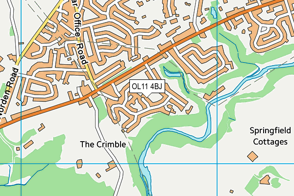 OL11 4BJ map - OS VectorMap District (Ordnance Survey)