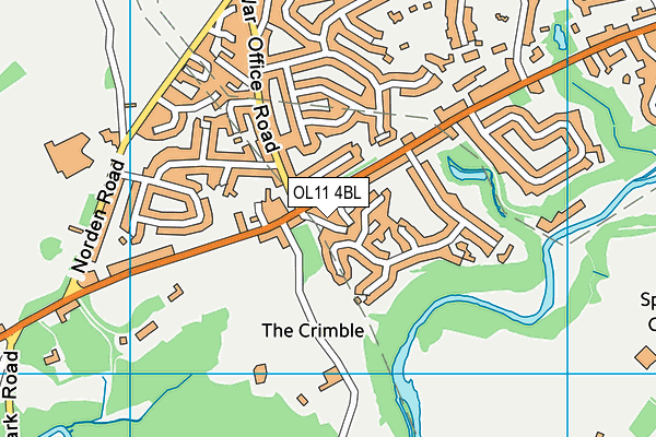 OL11 4BL map - OS VectorMap District (Ordnance Survey)