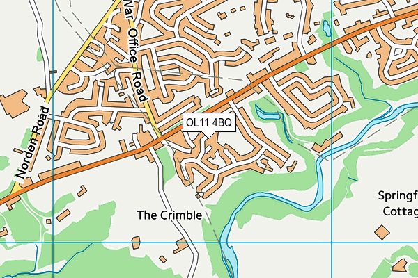 OL11 4BQ map - OS VectorMap District (Ordnance Survey)