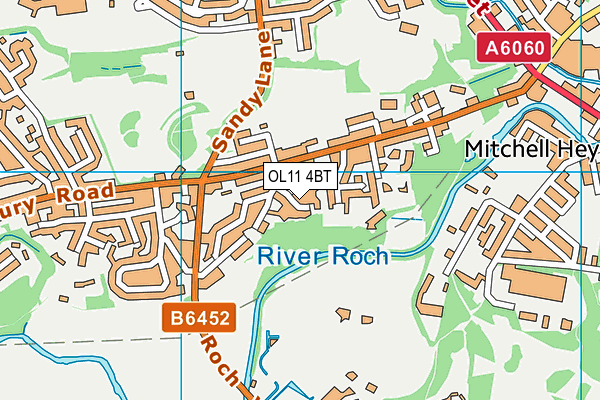 OL11 4BT map - OS VectorMap District (Ordnance Survey)