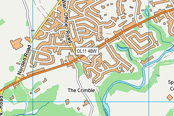 OL11 4BW map - OS VectorMap District (Ordnance Survey)