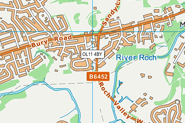 OL11 4BY map - OS VectorMap District (Ordnance Survey)