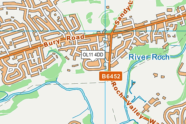 OL11 4DD map - OS VectorMap District (Ordnance Survey)