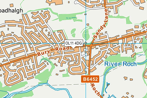 OL11 4DG map - OS VectorMap District (Ordnance Survey)