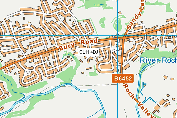 OL11 4DJ map - OS VectorMap District (Ordnance Survey)