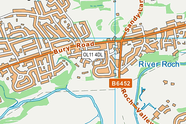 OL11 4DL map - OS VectorMap District (Ordnance Survey)