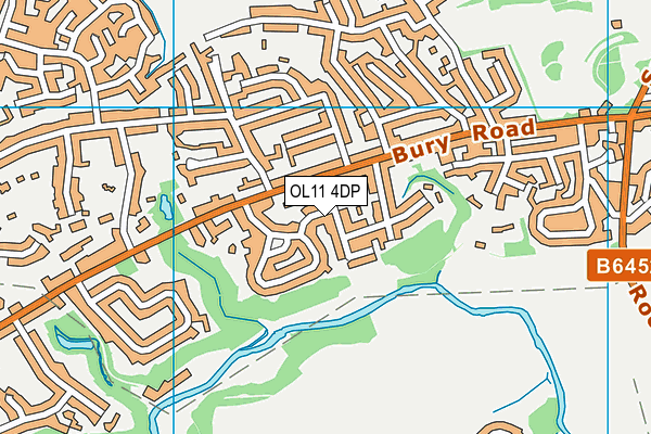 OL11 4DP map - OS VectorMap District (Ordnance Survey)