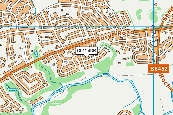 OL11 4DR map - OS VectorMap District (Ordnance Survey)