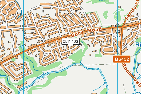 OL11 4DS map - OS VectorMap District (Ordnance Survey)