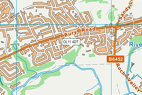 OL11 4DT map - OS VectorMap District (Ordnance Survey)