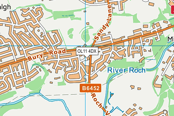 OL11 4DX map - OS VectorMap District (Ordnance Survey)