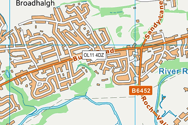 OL11 4DZ map - OS VectorMap District (Ordnance Survey)