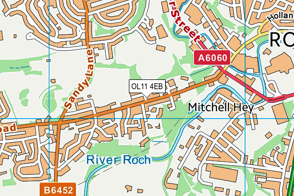 OL11 4EB map - OS VectorMap District (Ordnance Survey)