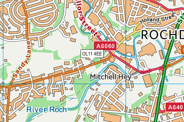 OL11 4EE map - OS VectorMap District (Ordnance Survey)