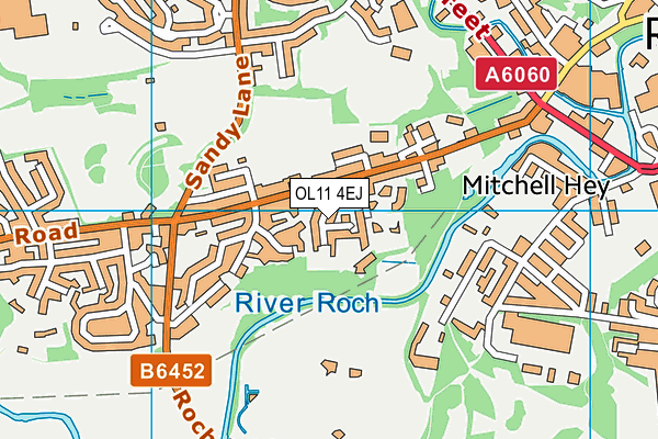 OL11 4EJ map - OS VectorMap District (Ordnance Survey)