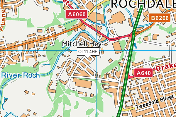 OL11 4HE map - OS VectorMap District (Ordnance Survey)