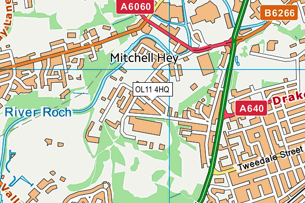 OL11 4HQ map - OS VectorMap District (Ordnance Survey)